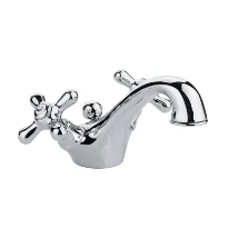 Cottage Nuova Brenta mitigeur lavabo chromé avec bec fixe et vidage automatique