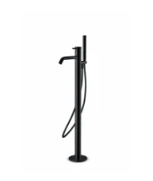 Jee-O Slimline mittigeur bain à poser libre avec douchette - noir RVS