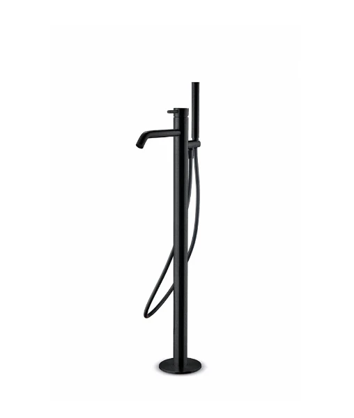 Jee-O Slimline mittigeur bain à poser libre avec douchette - noir RVS