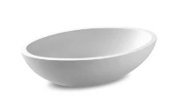 Jee-O Moloko lavabo à poser 570 x 400 x 160 mm - blanc - Dadoquartz - sans trou de robinet - sans trop-plein