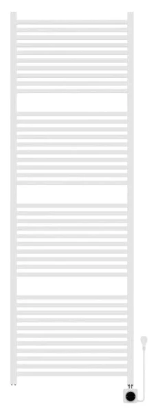 Procasa Calore Squaro radiateur sèche-serviettes électrique à tube carré 1800 x 600 mm - 1000W - thermostat inclus - Ral 9016 blanc signalisation