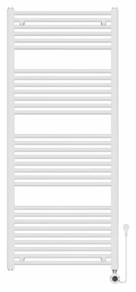 Procasa Calore Rondo radiateur sèche-serviettes électrique à tubes ronds 1400 x 600 mm - 900W - thermostat inclus - Ral 9016 blanc signalisation