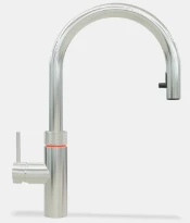 Quooker robinet flex - eau froide - chaude et bouillante - bouton-poussoir (deux fois) rotatif avec sécurité enfants et aérateur extractible - chromé