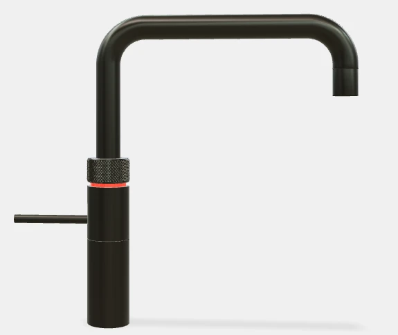 Quooker Fusion Square losse kraan koud/warm en kokend water met kindveilige (dubbel)druk-draai bedieningsknop - Gunmetal.