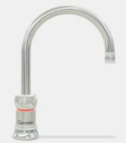 Quooker robinet nordic round single tap - robinet à eau bouillante avec bouton-poussoir (deux fois) rotatif avec sécurité enfants - chromé