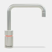 Quooker robinet nordic square single tap - robinet à eau bouillante avec bouton-poussoir (deux fois) rotatif avec sécurité enfants - chromé