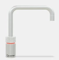 Quooker robinet nordic square single tap - robinet à eau bouillante avec bouton-poussoir (deux fois) rotatif avec sécurité enfants - acier inoxidable