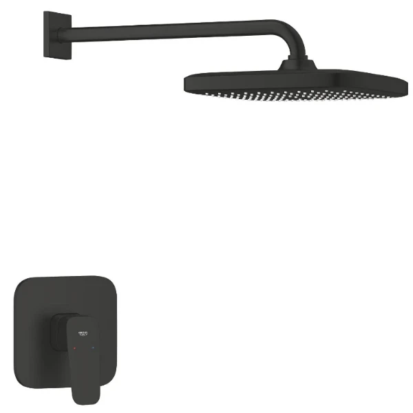 Grohe Cubeo inbouw mitigeur de douche avec pomme de douche - noir mat