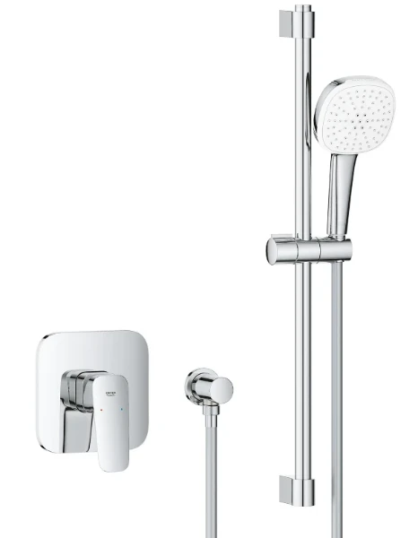 Grohe Cubeo inbouw mitigeur de douche avec douchegarnituur avec fixfit - chromé