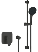Grohe Cubeo inbouw mitigeur de douche avec douchegarnituur avec fixfit - noir mat
