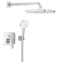 Grohe Cubeo inbouw mitigeur de douche avec pomme de douche et douchette - chromé
