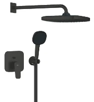 Grohe Cubeo inbouw mitigeur de douche avec pomme de douche et douchette - noir mat