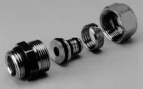 Begetube raccord bicône droit MF 16/2 Alu x 1/2 M - Alpex tuyau- avec O-ring