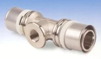 Begetube B-Press laiton té réduit avec filetage femelle FFF 32 x 3/4 F x 32 mm