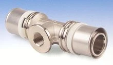 Begetube B-Press laiton té réduit avec filetage femelle FFF 32 x 3/4 F x 32 mm