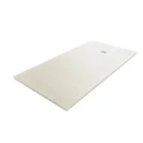 Fiora Silex receveur de douche 1600 x 900 x 30 mm - texture pizarra blanc pur - écoulement excentrique