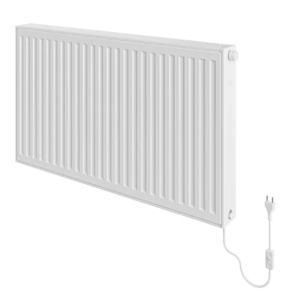 Radson Ulow E paneelradiator met geintegreerde ventilatoren H900xT22xL1200 - 1806 Watt (EN442 55/45/20) - Ral 9016 verkeerswit - Maximale bedrijfstemperatuur 60°C