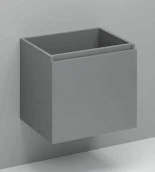 Procasa Kivu sous meuble lavabo 600 x 475 x 520 mm - sans poignée - 1 porte gauche - gris foncé