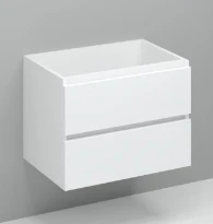 Procasa Kivu sous-meuble avec 2 tiroirs sans poignées 700 x 475 x 520 mm - blanc