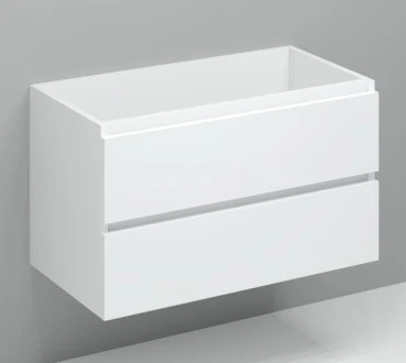Procasa Kivu sous-meuble avec 2 tiroirs gauche sans poignées 900 x 475 x 520 mm - blanc