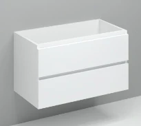 Procasa Kivu sous-meuble avec 2 tiroirs droite sans poignées 900 x 475 x 520 mm - blanc