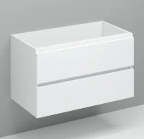 Procasa Kivu sous-meuble avec 2 tiroirs sans poignées 900 x 475 x 520 mm - blanc - découpe droite
