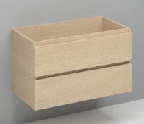 Procasa Kivu sous-meuble avec 2 tiroirs sans poignées 900 x 475 x 520 mm - smoked oak - découpe gauche