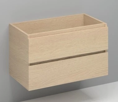 Procasa Kivu sous-meuble avec 2 tiroirs sans poignées 900 x 475 x 520 mm - smoked oak - découpe gauche