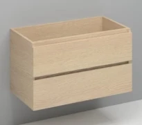 Procasa Kivu sous-meuble avec 2 tiroirs sans poignées 900 x 475 x 520 mm - smoked oak - découpe droite