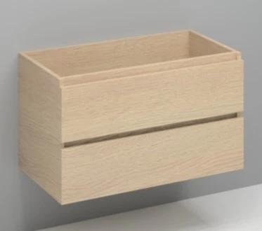Procasa Kivu sous-meuble avec 2 tiroirs sans poignées 900 x 475 x 520 mm - smoked oak - découpe droite