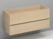 Procasa Kivu sous-meuble avec 2 tiroirs sans poignées 1200 x 475 x 520 mm - smoked oak - découpe gauche