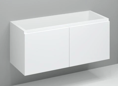 Procasa Kivu sous-meuble avec 2 portes sans poignées 1200 x 475 x 520 mm - blanc