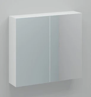 Procasa Kivu spiegelkast zonder verlichting met 2 deuren 800 x 720 x 160 mm - wit - zonder combibox