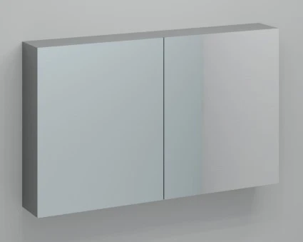 Procasa Kivu armoire de toilette 1200 x 720 x 160 mm - 2 portes - sans éclairage/combibox - gris foncé