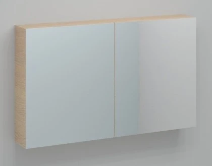 Procasa Kivu spiegelkast zonder verlichting met 2 deuren 1200 x 720 x 160 mm - smoked oak - zonder combibox