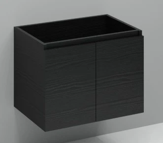 Procasa Kivu sous-meuble avec 2 portes sans poignées 700 x 475 x 520 mm - raven oak