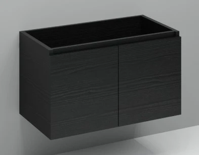 Procasa Kivu sous-meuble avec 2 portes sans poignées 900 x 475 x 520 mm - raven oak