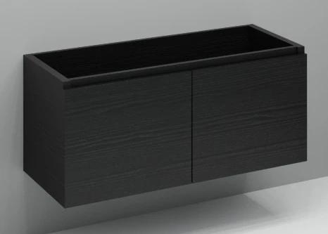 Procasa Kivu sous-meuble avec 2 portes sans poignées 1200 x 475 x 520 mm - raven oak