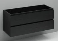Procasa Kivu sous-meuble avec 2 tiroirs sans poignées 1200 x 475 x 520 mm - raven oak - découpe gauche