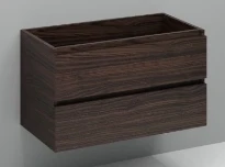 Procasa Kivu sous meuble lavabo 2 tiroirs sans poignée 900 x 475 x 520 mm - lungo - découpe droite
