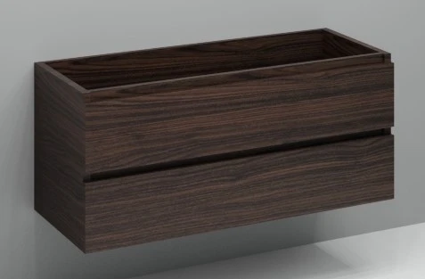 Procasa Kivu sous-meuble avec 2 tiroirs sans poignées 1200 x 475 x 520 mm - lungo - double découpe