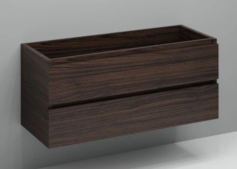Procasa Kivu sous-meuble avec 2 tiroirs sans poignées 1200 x 475 x 520 mm - lungo - découpe gauche