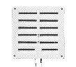 Nicoll Vent ventilatierooster afsluitbaar met koord 160 x 160 mm - wit