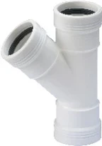 Wavin Wafix PP blanc TE 45° FFF 50 x 50 x 50 mm