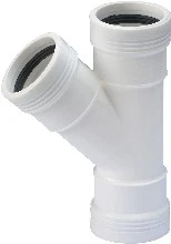 Wavin Wafix PP blanc TE 45° FFF 50 x 50 x 50 mm