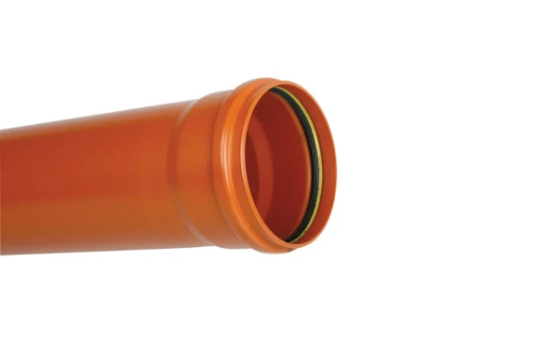 Eupen Eucarigid-RE PVC RIO tuyau avec manchon 110 x 3,2 mm (longueur 5m) - orange - prix par mètre