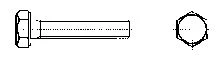 PGB boulon M16 x 50 mm - avec filetage total - noir