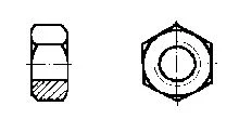 PGB zeskantmoer M16 - zwart