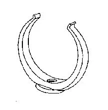 COLLIER LYRE NICOLL CO 16 MM gris