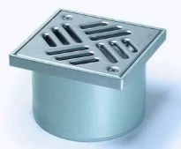 REHAUSSE 150 - 150 MM o 125 MM gris abs Réhausse - grille inox classe K3 vissé